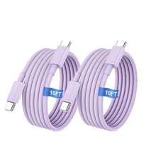 Adaptador de carga rápida de 20W con cable USB-C de 10 pies, compatible con iPhone 16/16 Pro/16 Pro Max/16 Plus/16 5/15 Pro Max y teléfonos Android, adecuado para carga múltiple de personas, carga de múltiples dispositivos, necesidades de carga en el hogar y cargador de escritorio de oficina