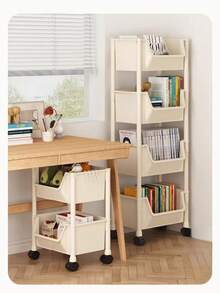 1pc Movable Floor Standing Storage Rack, Children's Toy & Snack Organizer - Multicolor - View 1