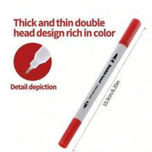 12/24/36/48/60/80 Color Double-Sided Marker Pens, Fine Tip Brush Pens For Sketching, Watercolor, Professional Drawing, Suitable For Back To School Supplies