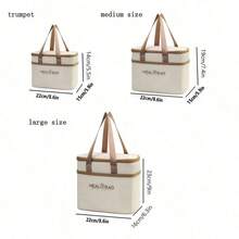 1 件隔热单肩午餐袋，可重复使用的隔热手提袋，便携式可洗午餐盒，适合男女，适合返回学校，学校用品和教室，厨房用品厚，夏季户外食物袋，野餐露营袋