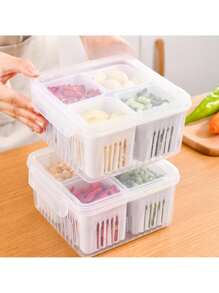 1 Stück gehackte Zwiebel Aufbewahrungsbox, Haushalts Zwiebel Ingwer Knoblauch Aufbewahrungsbox, Küche, Kühlschrank Obst Lebensmittel Aufbewahrung Ablaufbox