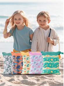 1 Stück Nass-Trocken Beutel für Stoffwindeln von Babys mit 2 Fächern, wasserdicht waschbar Aufbewahrungstasche zum Reisen für Badeanzug, Gym, Strandtuch