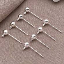 8/20 件真 18K 镀银法式耳环钩鱼钩耳环防过敏球形耳钉适用于珠宝制作女士 DIY 吊坠耳环工艺品用品