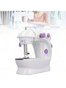 Mini Máquina de Coser Eléctrica Portátil, Kit de cocer - Blanco - Ver 1