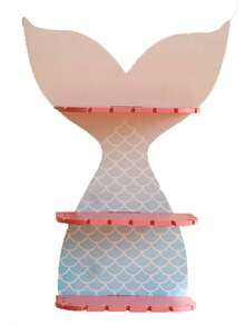 1 pieza Estantería de pared en forma de cola de pez de madera de colores, decoración sencilla para el hogar en dormitorio, adecuado para decoración de océano, náutica, playa, habitación de niños, baño, regalo de sirena, decoración para fiesta de sirenas de adolescentes y niñas