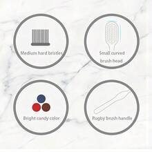 2pcs Rugby Handle Toothbrushes, Medium-Hard Bristles, Curved Head Design Can Protect The Gums Very Well - White - View 4