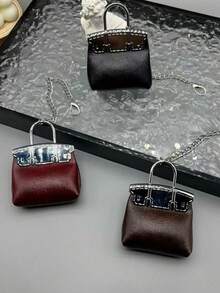 HAILIAN Minimalist Women Mini Bag Charm Keychain, Delicate Shell Bag Pendant, Couple Gift, Bridesmaid Gift, Multiple Colors Available - Multicolor - View 8