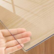 Tablecloth Transparent PVC Thickness 1.5mm Odorless Rectangular Waterproof, Heat-Resistant, Anti Fouling, Easy To Clean - Độ dày trong suốt 1.5mm - Xem 5