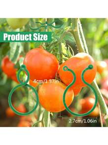 100pcs Plant Support Clips For Climbing Plants Outdoor, Garden Vegetables Tomato Vine Flower Clips, Secured Plastic Plant Lever Loop Gripper Fixing Reusable Clips