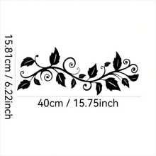 Hello Young 1 Piece Large Black Ivy Branch Metal Wall Decor, Elegant Laser Cut Decoration, Suitable For Bedroom And Living Room, Easy To Hang, An Ideal Gift For Plant Lovers, Suitable For Modern Home Decor, Home Decoration, Room Decoration, Bedroom Decoration, Bathroom Decoration, Waterproof, Rust-Proof, Durable, Wall Decoration