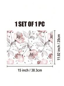 1PC Fresh And Simple Flowers Laptop Skin, Made Of High Quality Waterproof And Anti-Scratch Pvc Material, Suitable For Office Desk Tops, Student Desks And Travel Use, Adds Personalized Decor And Protects The Surface Of Your Laptop, Peel And Stick;Can Be Used For  Case