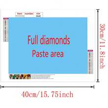 1 套成人无框 5D 钻石画套装，全圆形钻石马赛克画套装，适合初学者和工艺爱好者，适用于墙面装饰，节日礼物