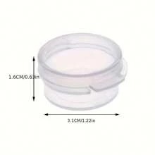 5/10/20/50pcs Sample Transparent Plastic Bottle, 5g Transparent Plastic Button Cap, Mini Q Cover,Small Mini Cosmetic Container Jars Suitable For Nail Art, Jewelry, Powder And Lip Balm