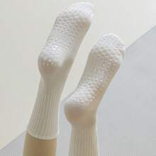 Calcetines de yoga antideslizantes con agarre de silicona para mujeres - Calcetines transpirables para pilates y danza (1 paquete)