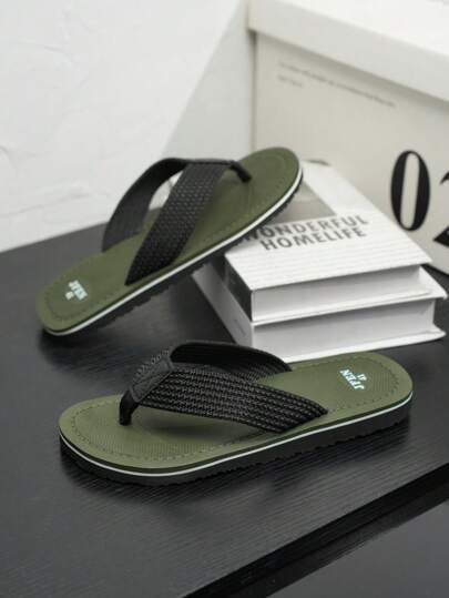 Herren Outdoor Flip Flops, offene Zehenschuhe, lässige atmungsaktive bequeme Sommerstrandschuhe für den täglichen Gebrauch, Duschschuhe