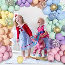 164pcs Pastel Balloon Garland Kit, Rainbow Unicorn Balloon Arch, Colorful Gold Balloons For Baby Shower, Baby Birthday, Pastel Easter, Wedding, Mermaid Ice Cream Party Decor