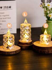 24 velas LED sin llama con efecto de llama parpadeante, incluyen baterías, velas de té para Navidad, árbol de Navidad, Pascua, boda, fiesta de boda (amarillo)