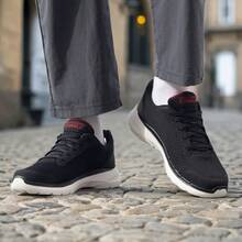 Skechers 男鞋 運動鞋日常輕便健步鞋休閒鞋 216268-BLK - 黑色 - 查看 4