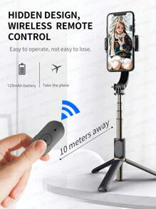 AXNEN Handliche Smartphone Gimbal Handstabilisator mit Stativ Selfie-Stick, faltbarer Gimbal mit kabellosem Fernbedienung für Smartphones