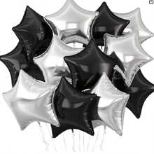 18 Inch Giant Star Foil Balloons - Shiny Metallic Party Decorations For Birthday/Wedding, Festive Backdrop Photo Props, Bulk Pack Celebration Supplies