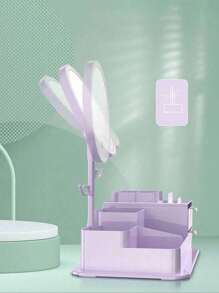 1 Stück Schminkkoffer mit Spiegel, LED-Schminkkoffer mit Schreibtischspiegel, Schubladenaufbewahrung, stufenloses Dimmen des Touchscreens, geeignet für Schreibtisch-Make-up, Badezimmer, Büro, Schminkspiegel mit Nachtlicht