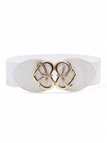 1pc/2pcs/3pcs/4pcs Elastic Waist Belt With Buckle Decor For Women Valentine's Day Valentines Summer, School Fall, Autumn, Halloween