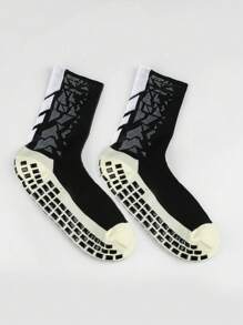 1 Paar Herren Punkt Klebe rutschfeste, atmungsaktive, schweißabsorbierende und geruchshemmende Basketball, Fußball, Laufsocken