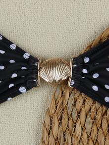 女士夏季新品：欧美风、性感、休闲、波点、无肩带、海滩度假、比基尼泳装。 - 彩色 - 查看 5