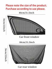Parasol universal para autos y SUV, protección UV y anti-mosquitos de gasa elástica para ventanas, parasol para ventanas laterales delanteras y traseras, nuevo accesorio protector de malla
