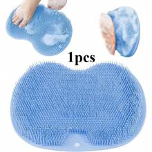 1pc Wall Mounted Bath Massage Pad, Non-Slip Shower Foot Scrubber Massager With Exfoliation Cushion - Improves Circulation And Cleans Feet - Bathroom Accessories Bathroom Wash Foot Mat Exfoliating Dead Skin Foot Brush Bathroom Decor Summer