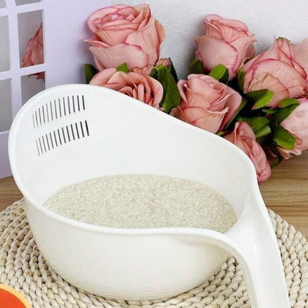 1 Piece Of Kitchen Rice Washing Equipment, Rice Sieve, Rice Basin, Drainage Basket, New Multi-Functional Household Vegetable Washing And Fruit Basin,