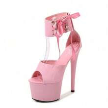 Women Heeled Sandals - Pink - View 1