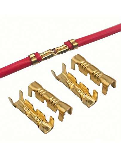 50/100 Stücke U-förmige Drahtverbinderklemmen, perfekt zum Crimpeln von elektrischen Blöcken & Flachsteckverbindern