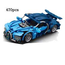 MOC跑车积木套装，摩托车积木，塑料拼装玩具，适用于蓝色赛车玩具模型，可作为客厅和卧室的家居装饰，是生日、万圣节、圣诞节的理想礼物——时尚设计，激发创造力，寓教于乐。