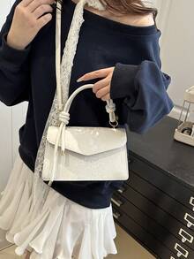 New Retro Small Square Bag Minimalist Design Versatile Crossbody Shoulder Handbag For Women - White - View 6