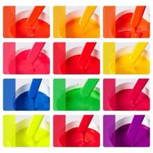 Dofuny 6 Farben Irideszierendes neonfarben fluoreszierendes Nagelpulver, Seifen-Herstellungspigment, Neonpulverfarbe für Slime, Epoxidharz, Farbe, Kerzen, Schmuckherstellung, Farbpigment