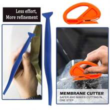 10 pezzi set strumenti per wrapping vinile auto, kit attrezzi per installazione pellicole per finestre, spatola per film, spatola in feltro, raschietto rigido, attrezzo per rifilatura vinile per wrapping auto e installazione carta da parati