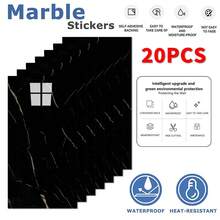 NetHong 10 Packs Self-Adhesive Grey Marble PVC Cladding Wall Panels For Kitchen Bathroom - Black - View 5
