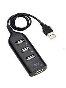 Durcord Hub USB 2.0 de 4 puertos, estación de acoplamiento multifuncional 4 en 1, divisor portátil con interruptor on/off para computadora, portátil, teléfono, disco flash, mouse, lectores de tarjetas, teclados, dispositivos de juegos, reproductores MP3, HDD y otros periféricos USB como impresora, cámara, ventilador USB, etc. - Multicolor - Ver 7