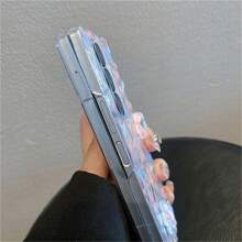 Cute Fresh Summer Floral Flower Wrinkle Transparent Phone Case Compatible With Samsung