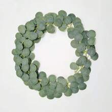 1pc Artificial Eucalyptus Leaf Wreath, Green Polyester Fake Leaf Garland, For Party Decor