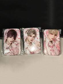 1 pieza Merchandising del juego del Amor y el Espacio Profundo, Colección de insignias rectangulares rosas de conejo en formato de miembro completo, Decoración de escritorio, Decoración del hogar, Coleccionable, Exhibición en el escritorio del ordenador, Juguetes de la serie rosa, Regalos para fiestas, Excelente regalo para fans y amigos