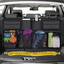 1 pièce Organiseur de coffre de voiture, organiseur de siège arrière de voiture, sac de rangement de siège arrière réglable, organisateur de siège arrière en Oxford à usage multiple, accessoires de voiture, indispensables pour les vacances d'été