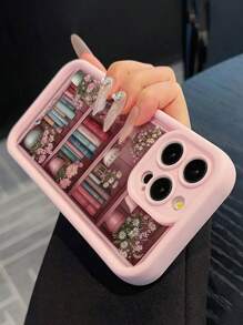 Book Painted Slot Fashion Soft Shockproof Phone Case Suitable For IPhone 16/ 15/XR/7P8P/P12 Pro Max/P13 Pro Max/P14 PROMAX/P13/P14/P11/P12/P14, XS/S/XS Max/7 8GES2, Cute And Fashionable Thick Protective Case