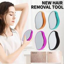 1 pieza Removedor de vello capilar de nano vidrio - Dispositivo manual exfoliante para el vello de las piernas y axilas