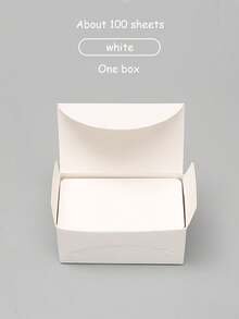 1 套 100 张创意盒装 DIY 空白小卡片、明信片、书签、便笺、便携式迷你卡片、学校用品、返校 - 彩色 - 查看 16