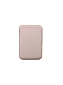 1 pieza Soporte de tarjetas magnético de piel sintética, estuche compacto y práctico para tarjetas, compatible con 12/13/14/15/16 con pegatina trasera para almacenar tarjetas bancarias/de identificación/de acceso y monedas