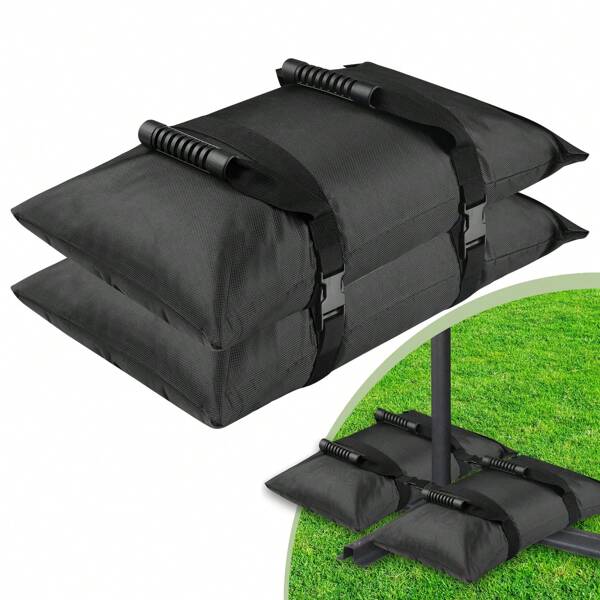Outdoor Base Weight Sandbag, Black Outdoor Counterweight Base Can Be Filled, For Patio Cantilever Umbrella Stand