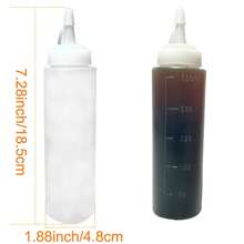 1Set (4pcs) 250ml Squeeze Bottles, Spray Bottles, Leakproof & , Scaled For Sauces, Dressings, Mustard, Ketchup, Etc. - Clear - View 5