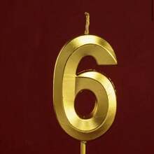 1 件数字生日蜡烛，用于蛋糕装饰和派对用品，生日蛋糕派对烘焙甜点蜡烛配件母亲节毕业典礼 - 金色 - 查看 15